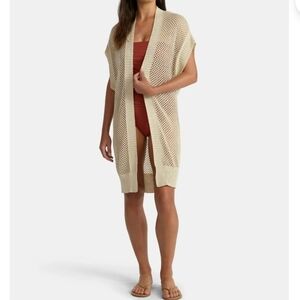 Time & Tru. Women's Cream Crochet. Swim Cover-Up. Size L/XL. NWT.